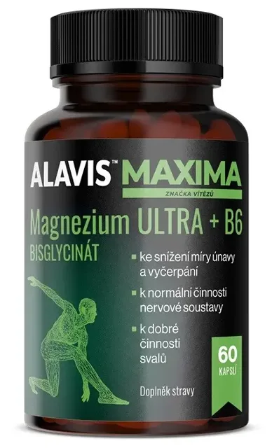 ALAVIS MAXIMA Magnezium ULTRA + vitamín B6 60 kapslí