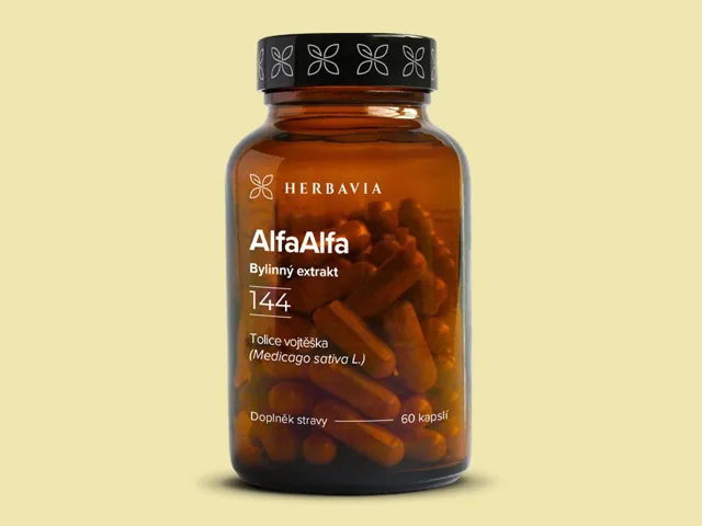AlfaAlfa - Tolice vojtěška - (Medicago sativa L.) 60 kapslí - Doplněk stravy -Herbavia