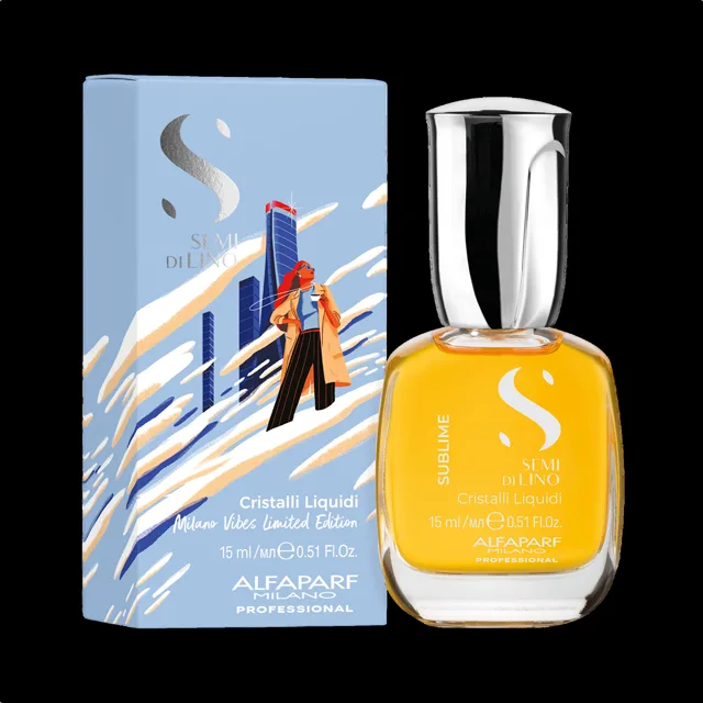Alfaparf Milano Rozjasňující sérum na vlasy Semi Di Lino Sublime (Cristalli Liquidi) 15 ml - Limited Edition Blue