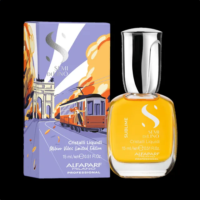 Alfaparf Milano Rozjasňující sérum na vlasy Semi Di Lino Sublime (Cristalli Liquidi) 15 ml - Limited Edition Lilac