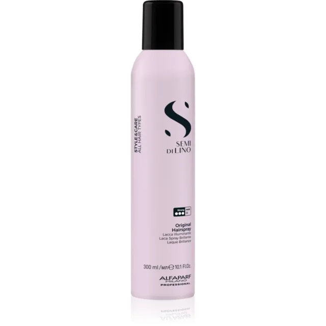 Alfaparf Milano Semi di Lino Style&Care Original Hairspray silný lak na vlasy pro lesk pro všechny typy vlasů 300 ml