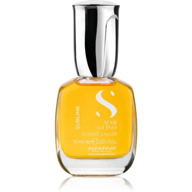Alfaparf Milano Semi di Lino Sublime Cristalli hydratační olej pro lesk a hebkost vlasů Blue box 15 ml