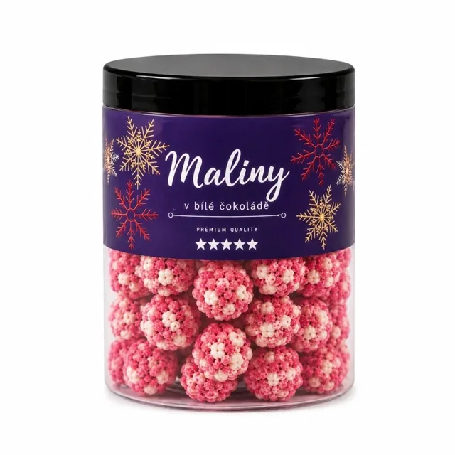 Alika Maliny v bílé čokoládě dóza 120 g