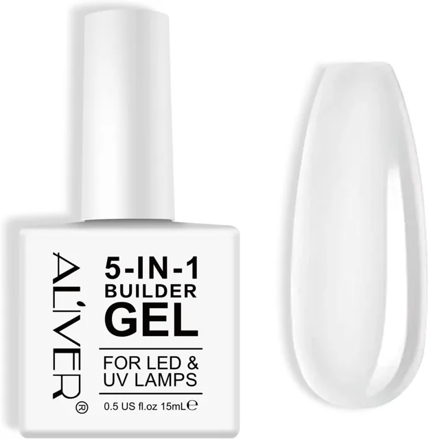 ALIVER Aliver, Clear Builder Gel, Builder Base posilující gel 15 ml