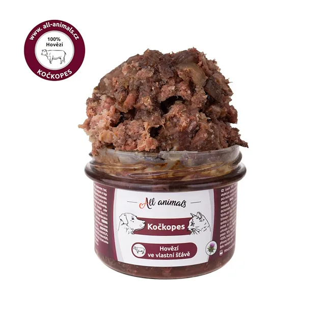 ALL ANIMALS Hovězí ve vlastní šťávě 200 g
