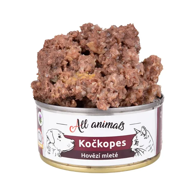 ALL ANIMALS Kočkopes hovězí mleté konzerva 100 g