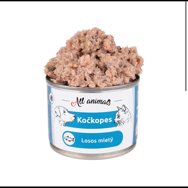 ALL ANIMALS Losos mletý konzerva pro psy a kočky 200 g