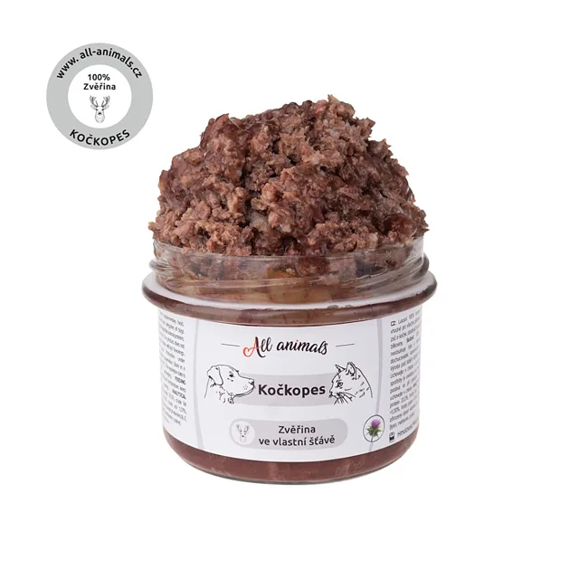 ALL ANIMALS Zvěřina ve vlastní šťávě 200 g