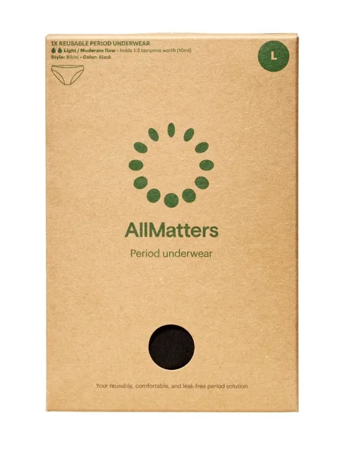 AllMatters Menstruační kalhotky - bikiny vel. L 1 ks černé