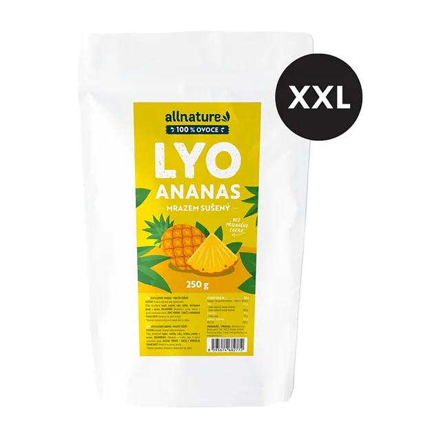 ALLNATURE Ananas sušený mrazem XXL 250 g