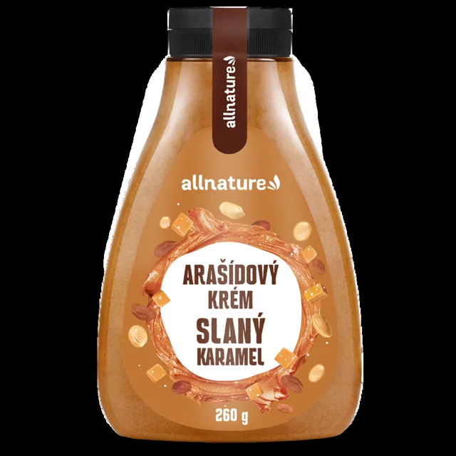 ALLNATURE Arašídový krém slaný karamel 260 g