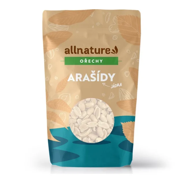 Allnature Arašídy pražené loupané nesolené 1000 g