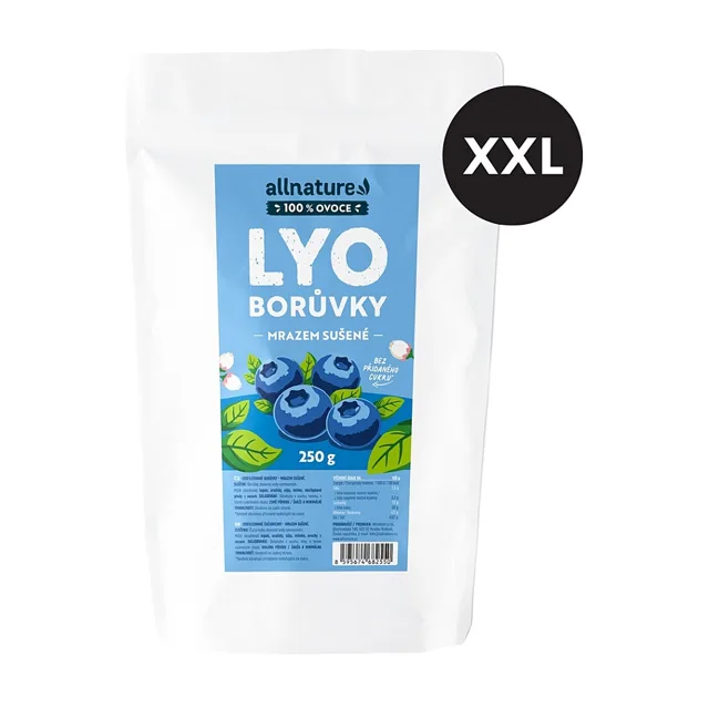 ALLNATURE Borůvka sušená mrazem celá XXL 250 g