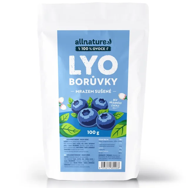 Allnature Borůvky Lyo mrazem sušené 100 g