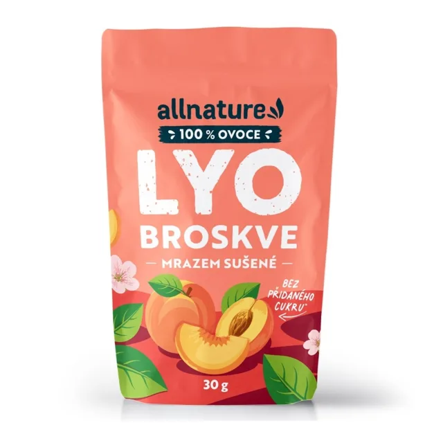 Allnature Broskev sušená mrazem 30 g