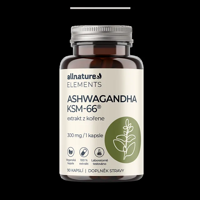 ALLNATURE Elements Ashwagandha KSM-66 90 kapslí