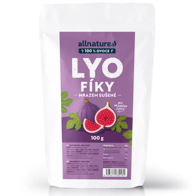 Allnature Fíky Lyo mrazem sušené 100 ml