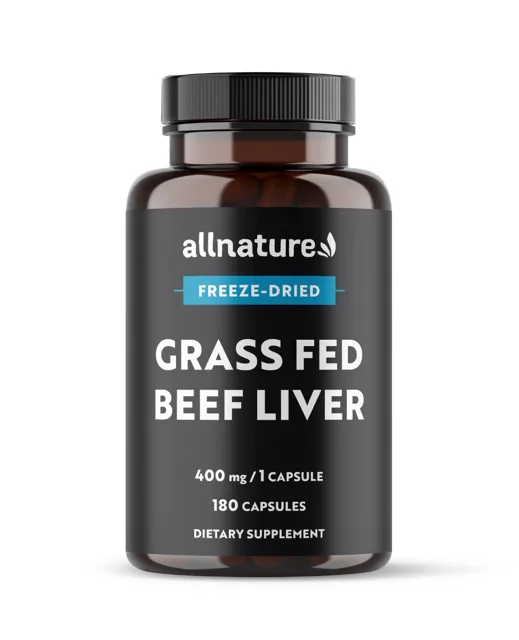 Allnature Grass Fed Beef Liver 180 kapslí