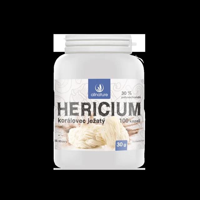 Allnature Hericium Korálovec ježatý cps.100