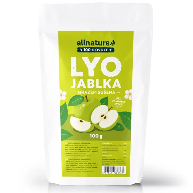 Allnature Jablka Lyo mrazem sušená 100 g