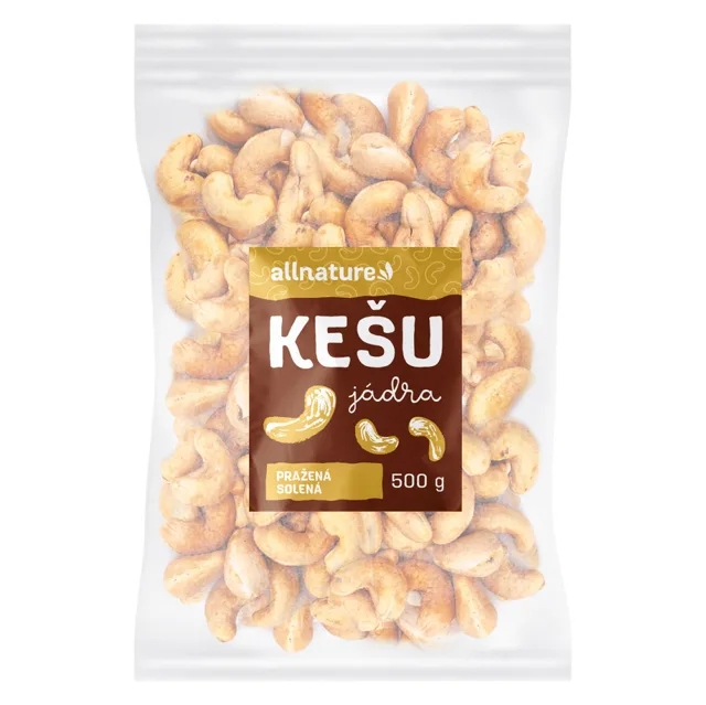 ALLNATURE Kešu pražené solené 500 g