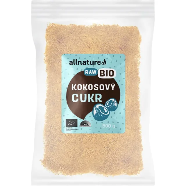 Allnature Kokosový cukr BIO přírodní sladidlo v BIO kvalitě 500 g