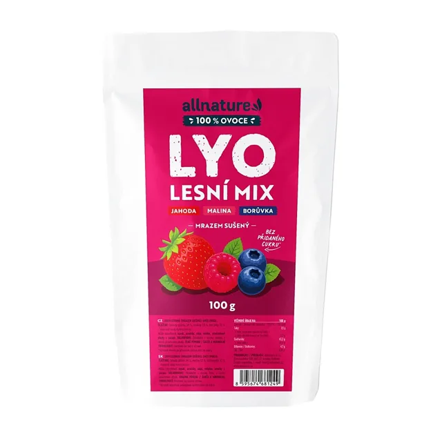 ALLNATURE Lyo lesní mix jahoda a malina a borůvka 100 g