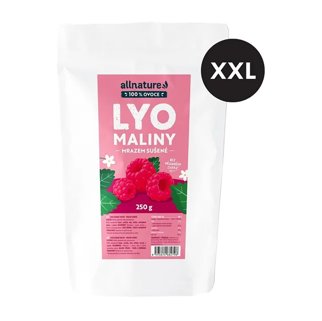 ALLNATURE Maliny sušené mrazem XXL 250 g