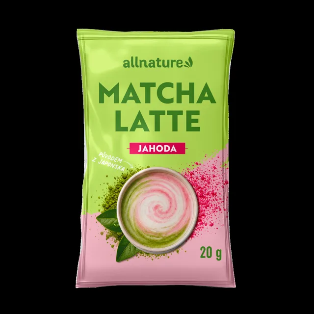 Allnature Matcha latte jahoda 20 g