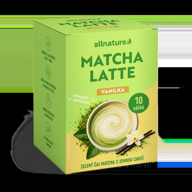 Allnature Matcha latte vanilka 10x17 g