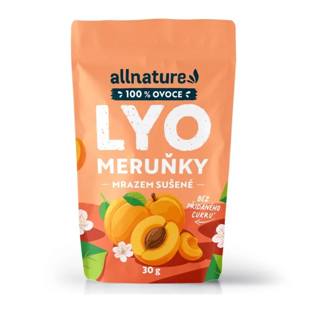 Allnature Meruňky sušené mrazem 30 g