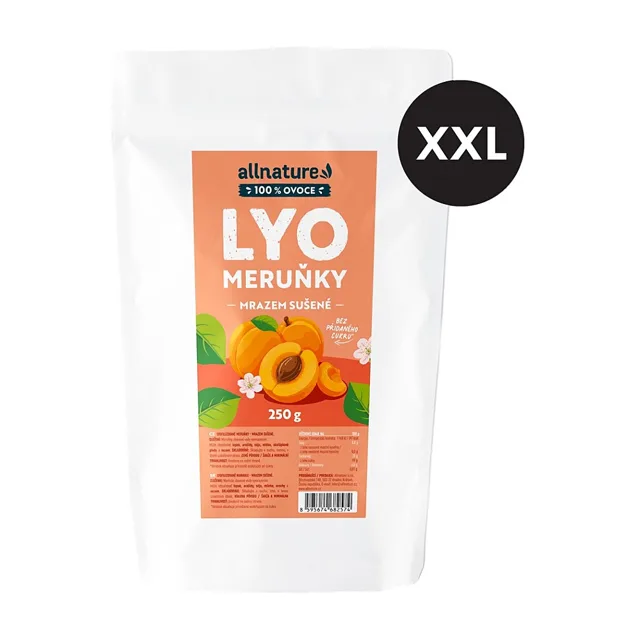 ALLNATURE Meruňky sušené mrazem XXL 250 g