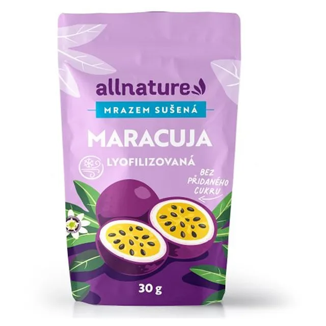 ALLNATURE Mrazem sušená maracuja kostky 30 g