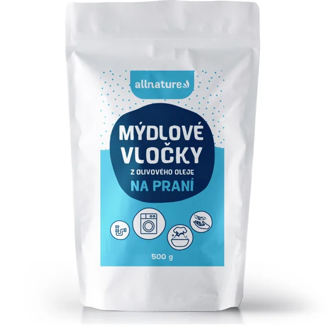 Allnature Mýdlové vločky z olivového oleje na praní 1000 g