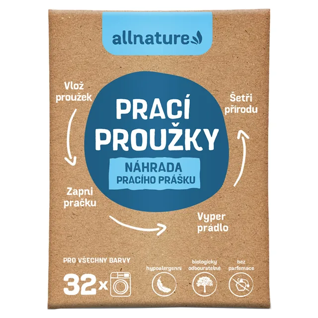 ALLNATURE Prací proužky 16 kusů 32 praní