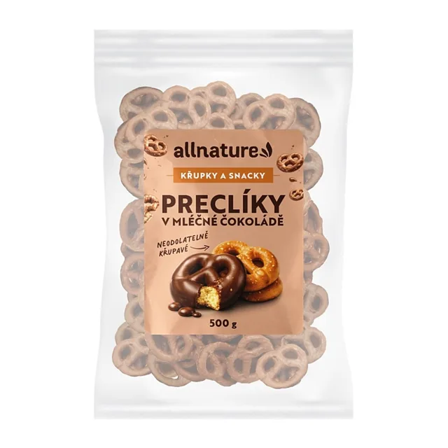 ALLNATURE Preclíky v mléčné čokoládě 500 g