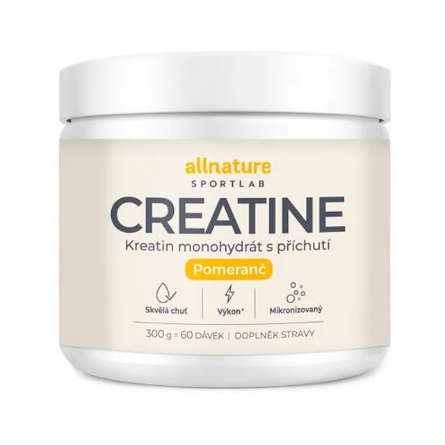 ALLNATURE Sportlab creatine monohydrát pomeranč 300 g