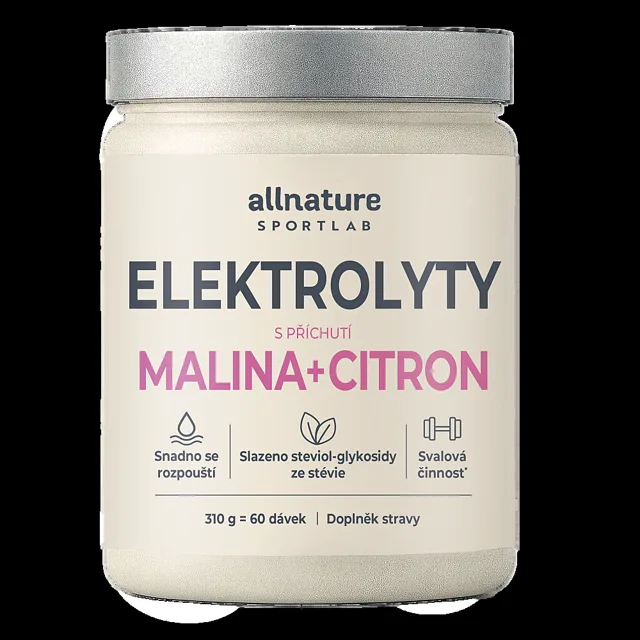 ALLNATURE Sportlab elektrolyty malina a citron 310 g