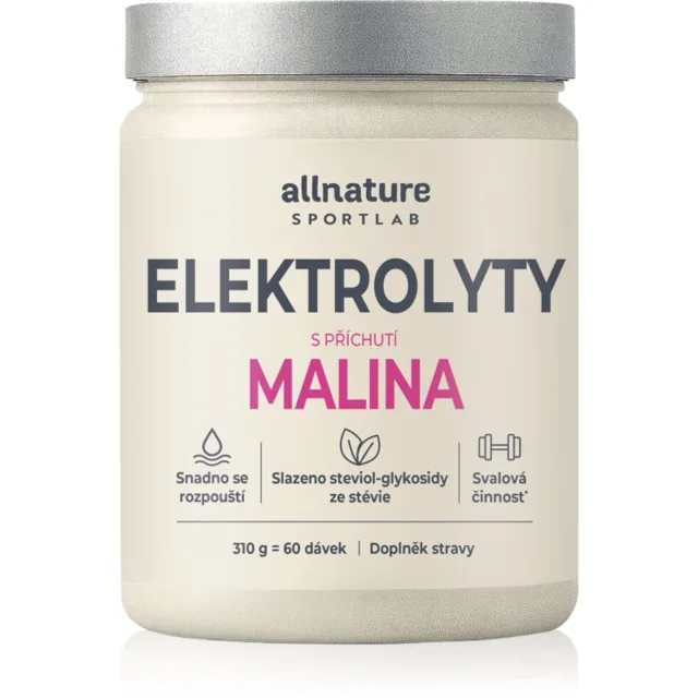 Allnature Sportlab Elektrolyty prášek na přípravu nápoje k zajištění elektrolytické rovnováhy příchuť Raspberry 310 g