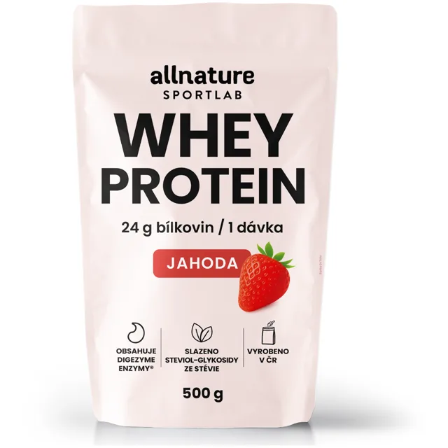 Allnature Sportlab Whey Protein Jahoda 500 g