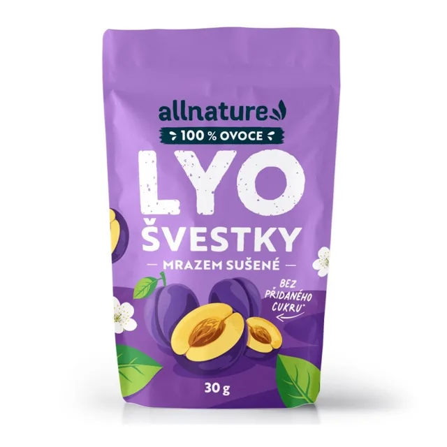 Allnature Švestky sušené mrazem 30 g