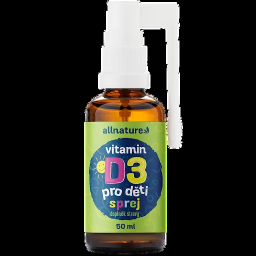 ALLNATURE Vitamin D3 pro děti s MCT olejem ve spreji 50 ml