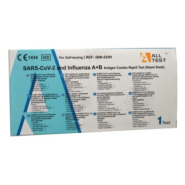 ALLTEST Rychlotest z nosu SARS-CoV-2 nebo chřipka A+B antigenový kombo 1 kus