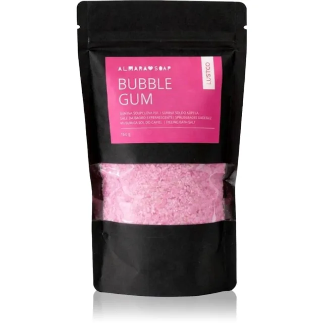 Almara Soap Bath Salt Bubble Gum barvicí sůl do koupele 180 g