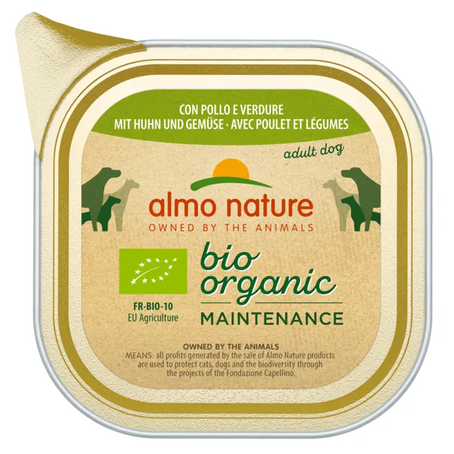 Almo Nature BioOrganic Maintenance 6 x 100 g - Bio kuře & bio zelenina