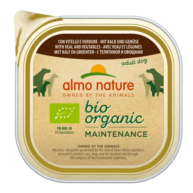 Almo Nature BioOrganic Maintenance 9 x 300 g - Bio kuřecí & bio brambory