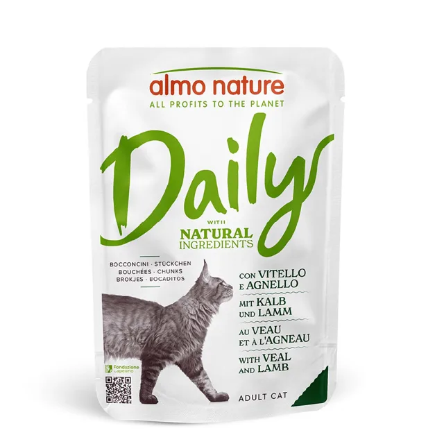 Almo Nature Cat Daily Menu kapsička 24 x 70 g - telecí & jehněčí
