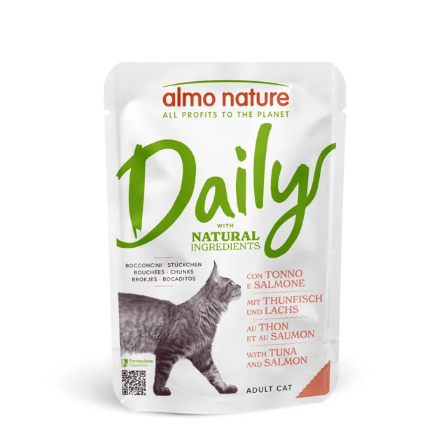 Almo Nature Cat Daily Menu kapsička 6 x 70 g - tuňák & losos