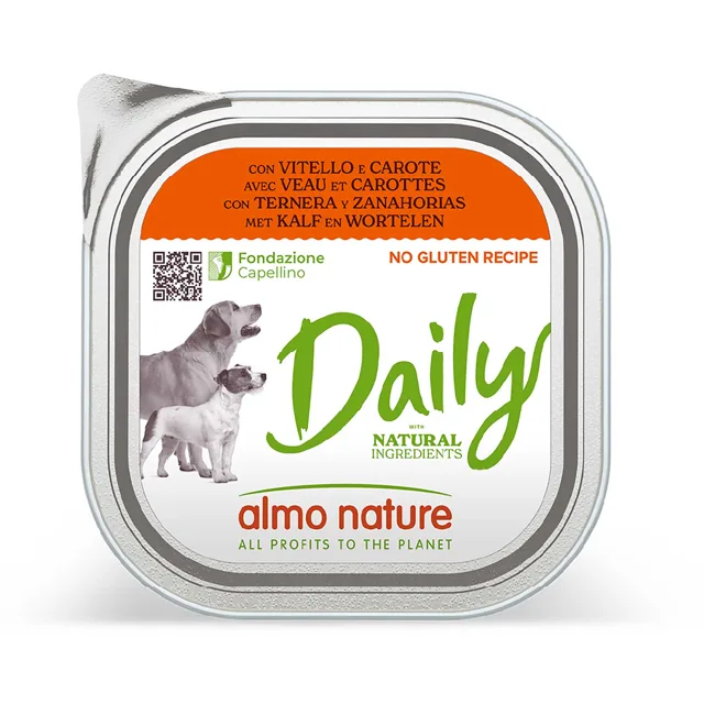 Almo Nature Daily 9 × 300 g - telecí a mrkev