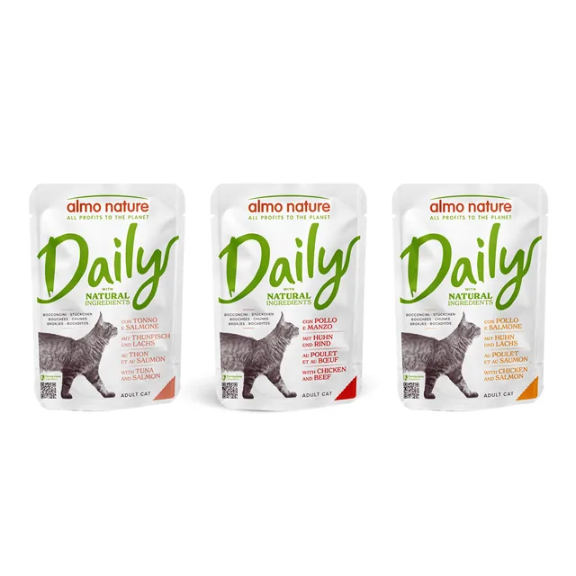 Almo Nature Daily Menu Pouch 12 x 70 g – výhodné balení - Mix 1 (3 druhy)